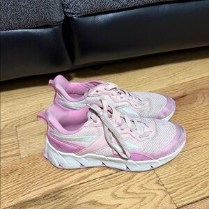 Reebok Kids Pink and White Lace-Up Sneakers